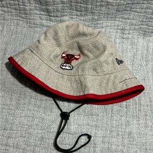Windy City Chicago‎ Bulls Bucket Hat Cap Sz XL Gray New Era Hardwood Classic HWC